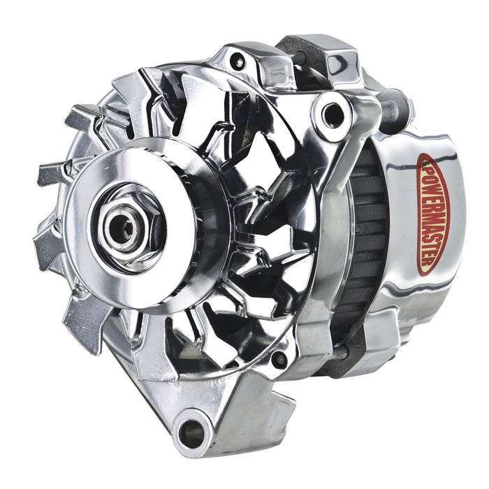 Powermaster Performance 279261 Alternator; CS121; Offset Right; 100 Amp; 60 Idle; 1V Pulley; Polished; - Truck Part Superstore