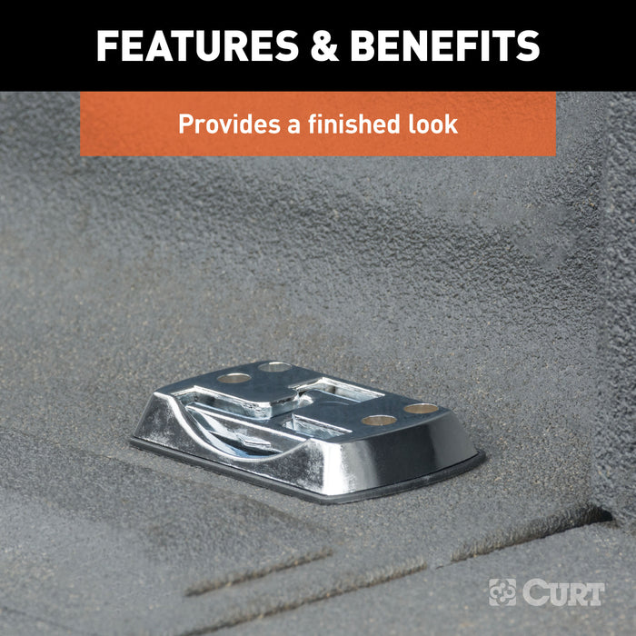 CURT 83061 CURT 83061 Fold-Away Rope Hook Tie Down Anchor; 1;200 lbs Capacity - Truck Part Superstore