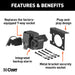 CURT 57100 Dual-Output 7/4-Way Connector with Backup Alarm (Plugs into Dodge 8-Prong) - Truck Part Superstore