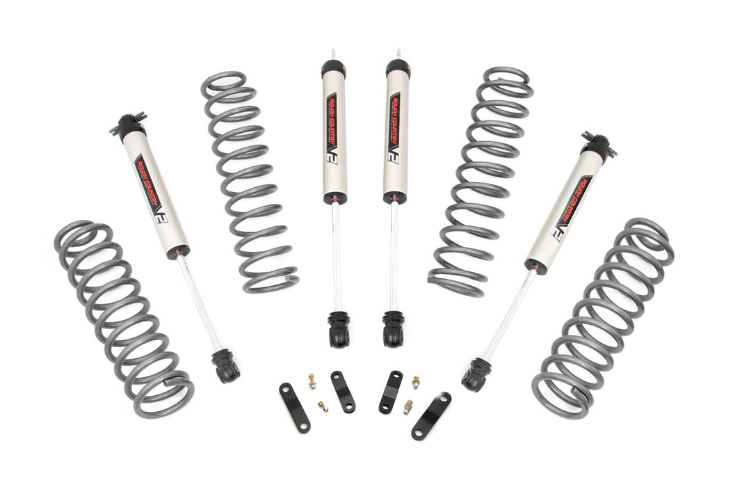 Rough Country 67870 2.5 Inch Jeep Suspension Lift Kit 07-18 Wrangler JK W/V2 Monotube Shocks Rough Country - Truck Part Superstore