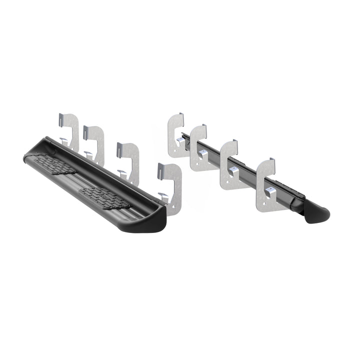 Luverne 280743-581443 Side Entry Steps-Black-Rocker Mount - Truck Part Superstore
