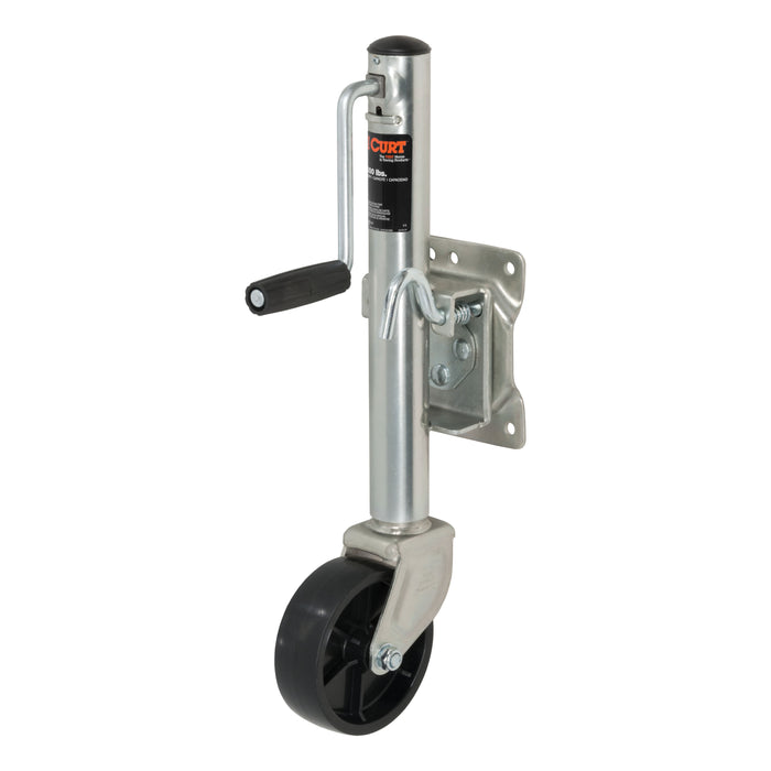 CURT 28112 Marine Jack with 6in. Wheel (1;200 lbs; 10in. Travel) - Truck Part Superstore