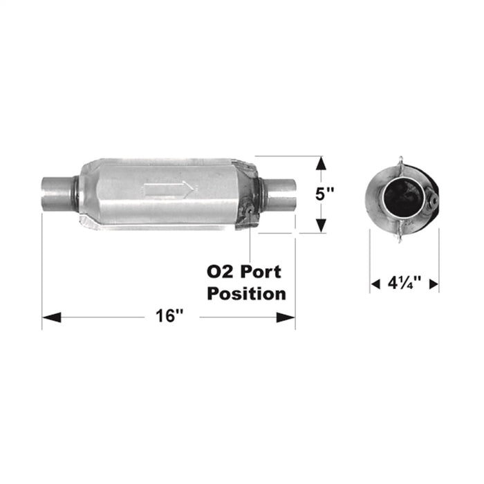Flowmaster Catalytic Converters 2820125 Universal Catalytic Converter - Truck Part Superstore