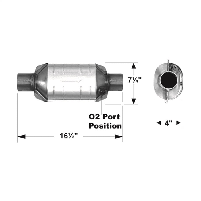 Flowmaster Catalytic Converters 2822225 Universal Catalytic Converter - Truck Part Superstore