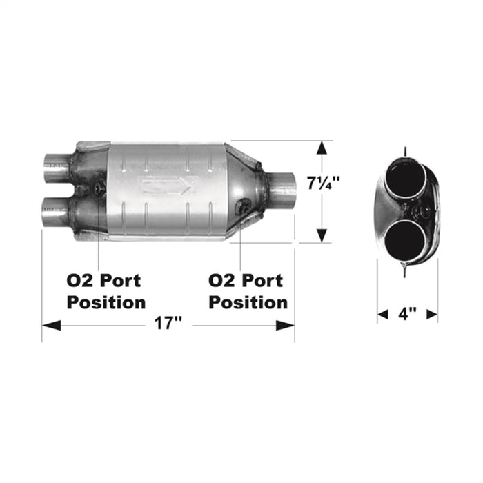 Flowmaster Catalytic Converters 2824220 Universal Catalytic Converter - Truck Part Superstore