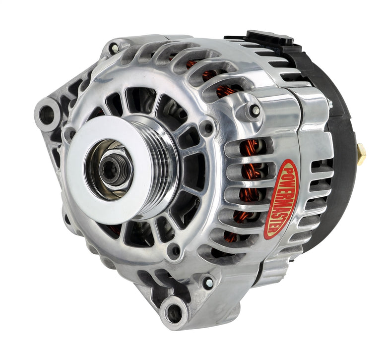 Powermaster Performance 28247 Alternator; AD230; Offset 2 in. Spools; 120 Amp; 95 Idle; Polished; - Truck Part Superstore