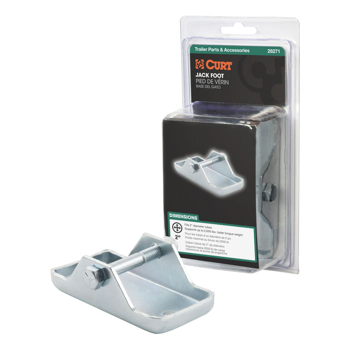 CURT 28271 CURT 28271 Trailer Jack Foot; Fits 2-Inch Diameter Tube; Supports 2;000 lbs - Truck Part Superstore