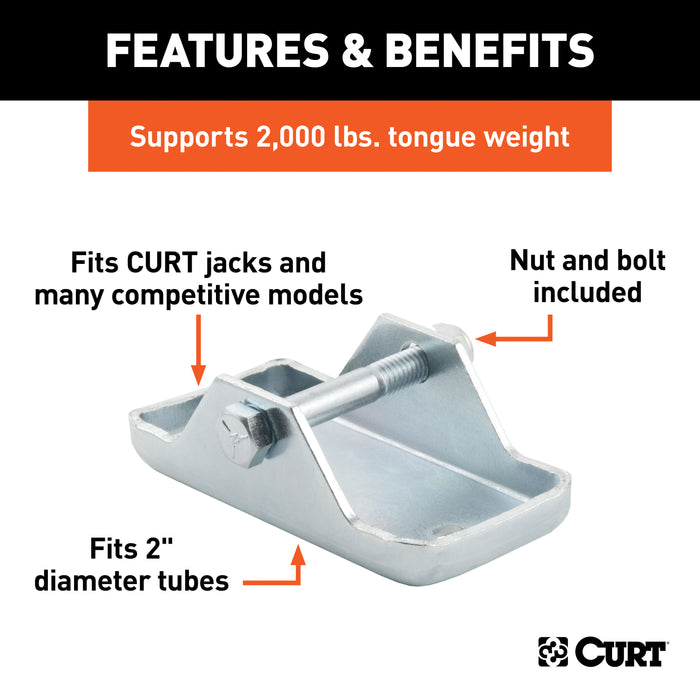 CURT 28271 CURT 28271 Trailer Jack Foot; Fits 2-Inch Diameter Tube; Supports 2;000 lbs - Truck Part Superstore