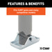 CURT 28271 CURT 28271 Trailer Jack Foot; Fits 2-Inch Diameter Tube; Supports 2;000 lbs - Truck Part Superstore