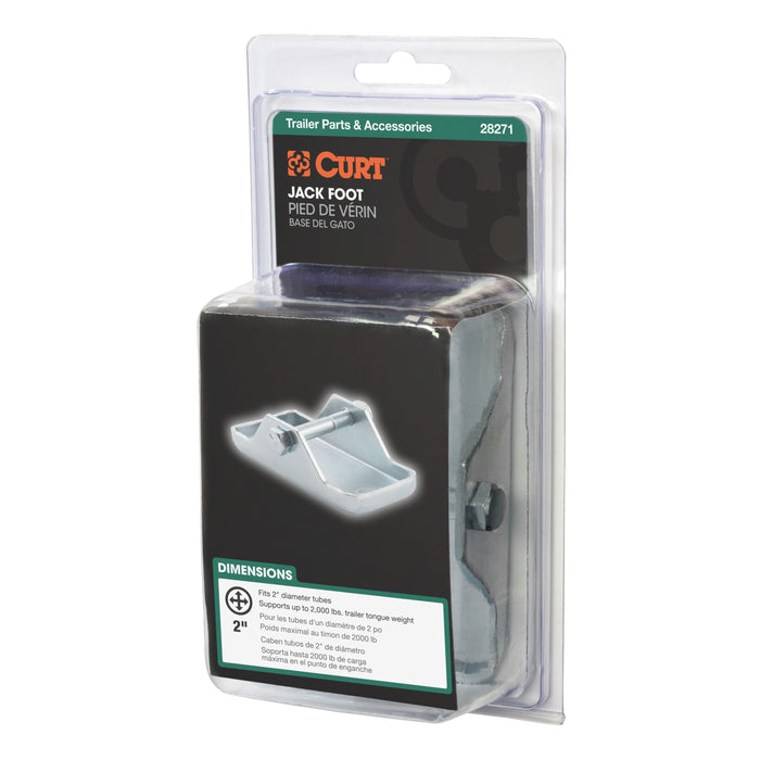 CURT 28271 CURT 28271 Trailer Jack Foot; Fits 2-Inch Diameter Tube; Supports 2;000 lbs - Truck Part Superstore