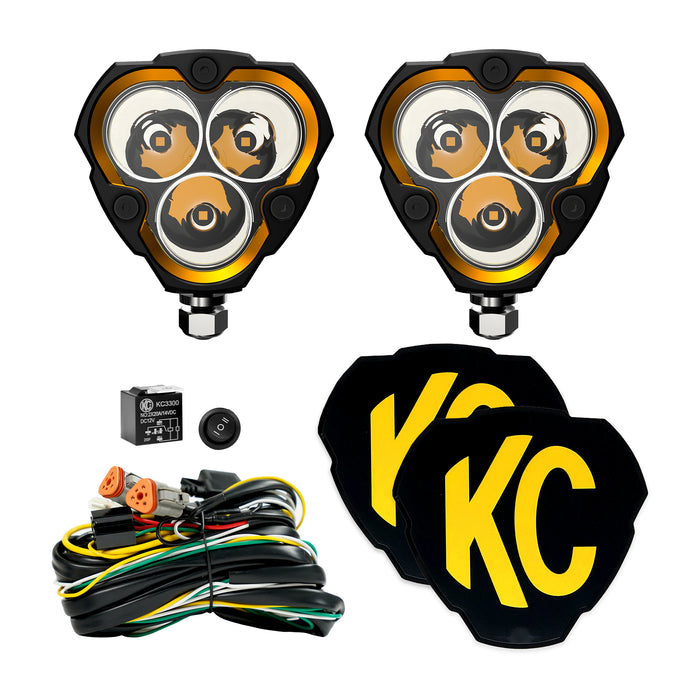KC HiLiTES 282 KC FLEX ERA 3 LED 3.5in Spot 2-Light System Universal - Truck Part Superstore