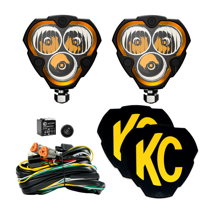 KC HiLiTES 283 KC FLEX ERA 3 LED 3.5in Combo 2-Light System Universal - Truck Part Superstore