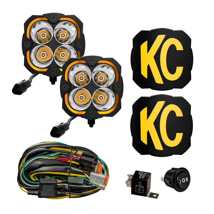 KC HiLiTES 286 KC FLEX ERA 4 LED 5in Spot 2-Light System Universal - Truck Part Superstore