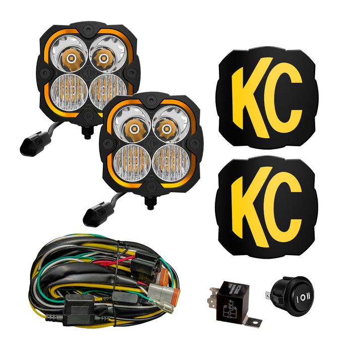 KC HiLiTES 287 KC FLEX ERA 4 LED 5in Combo 2-Light System Universal - Truck Part Superstore