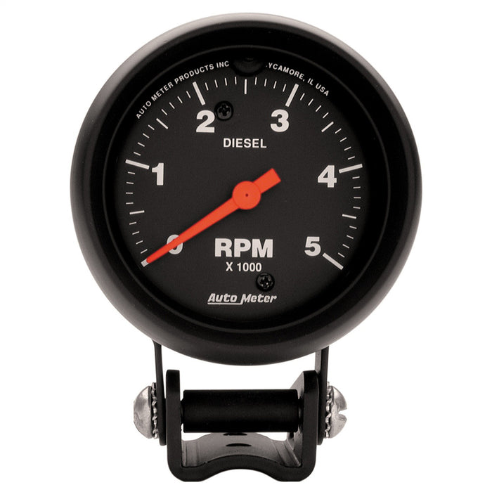 AutoMeter 2888 GAUGE; TACHOMETER; 2 5/8in.; 5K RPM DIESEL; PEDESTAL; Z-SERIES - Truck Part Superstore