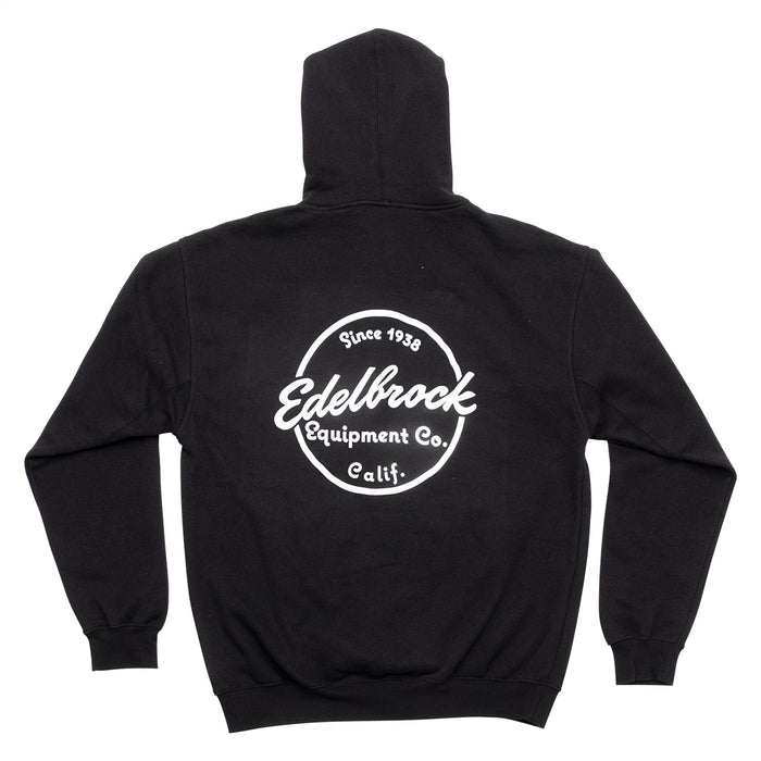 Edelbrock 289308 SWEATSHIRT; ZIP HOODIE SINCE 1938 BLACK (3XL) - Truck Part Superstore