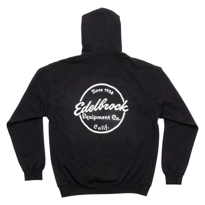 Edelbrock 289308 SWEATSHIRT; ZIP HOODIE SINCE 1938 BLACK (3XL) - Truck Part Superstore