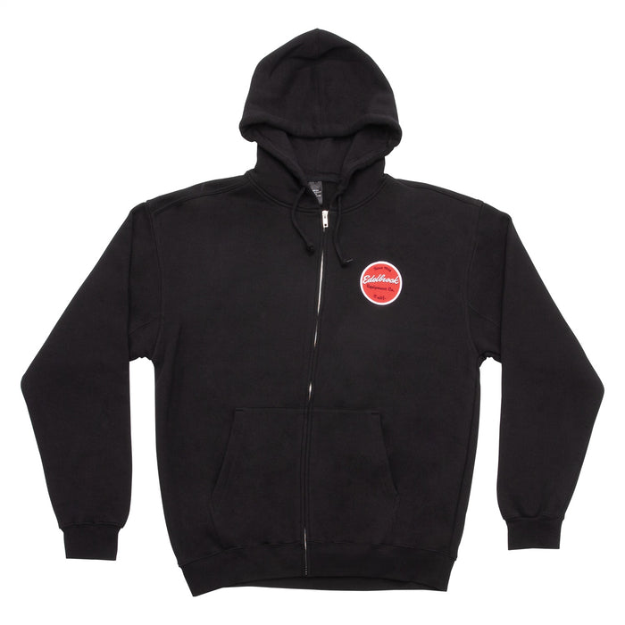 Edelbrock 289308 SWEATSHIRT; ZIP HOODIE SINCE 1938 BLACK (3XL) - Truck Part Superstore