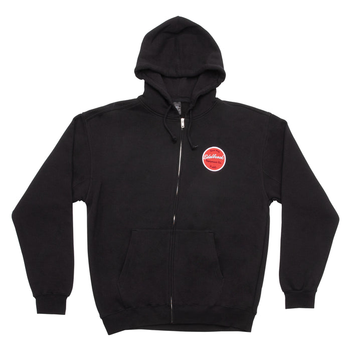 Edelbrock 289308 SWEATSHIRT; ZIP HOODIE SINCE 1938 BLACK (3XL) - Truck Part Superstore