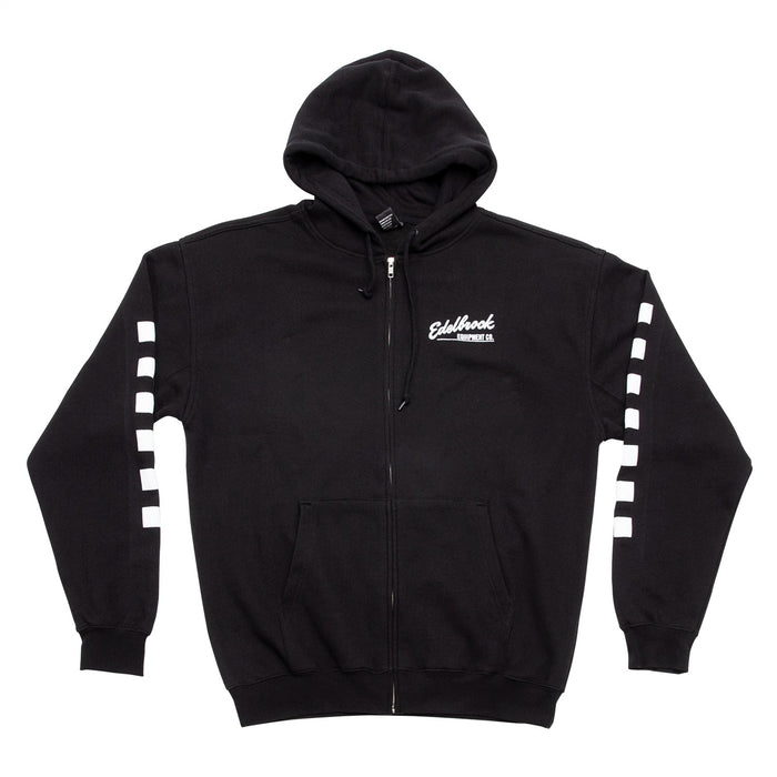 Edelbrock 289313 SWEATSHIRT; ZIP HOODIE CHECKERED PAST BLACK (XL) - Truck Part Superstore