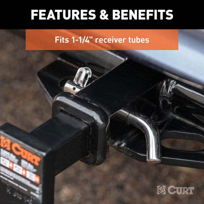 CURT 23581 1/2in. Swivel Hitch Pin (1-1/4in. Receiver; Stainless; Packaged) - Truck Part Superstore