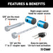 CURT 23505 Right-Angle Hitch/Coupler Lock Set (2in. Receiver; 1in. to 3in. Latch) - Truck Part Superstore