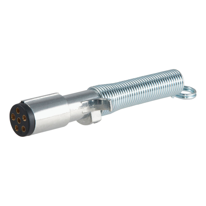 CURT 58083 CURT 58083 Trailer-Side 6-Pin Round Wiring Harness Plug with Spring - Truck Part Superstore