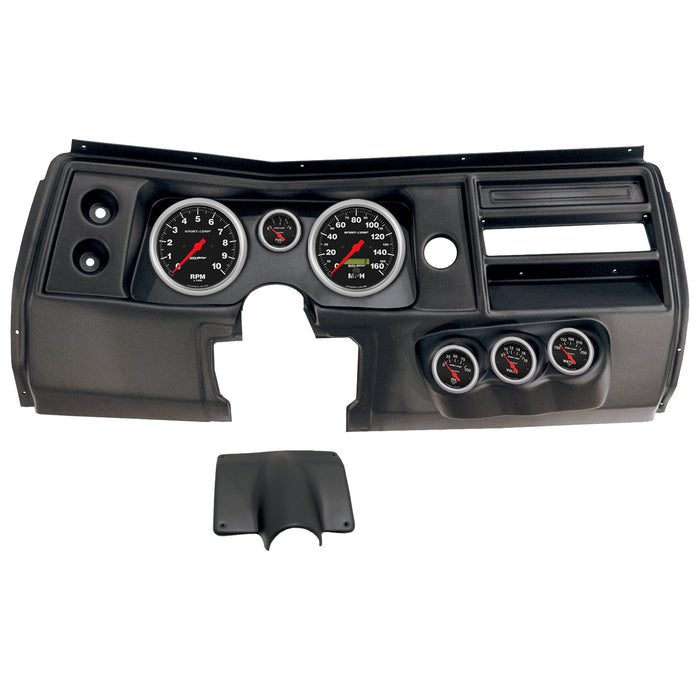 AutoMeter 2903-11 DIRECT FIT DASH KIT; (5in. X2; 2 1/16in. X4); CHEVY CHEVELLE NO VENT 68; SPORT-C - Truck Part Superstore
