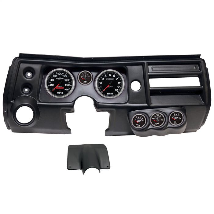 AutoMeter 2904-12 DIRECT FIT DASH KIT; (5in. X2; 2 1/16in. X4); CHEVY CHEVELLE VENT 68; SPORT-COMP - Truck Part Superstore