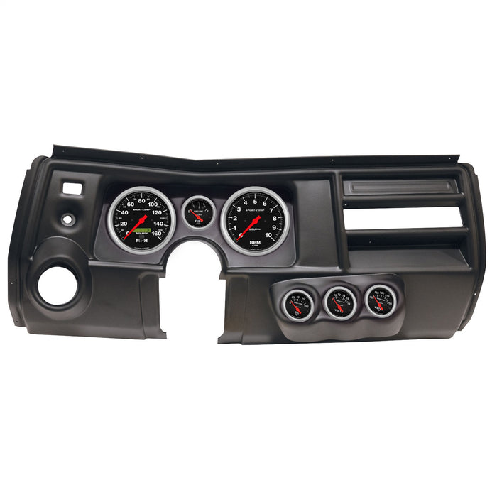 AutoMeter 2911-11 DIRECT FIT DASH KIT; (5in. X2; 2 1/16in. X4); CHEVY CHEVELLE VENT 69; SPORT-COMP - Truck Part Superstore