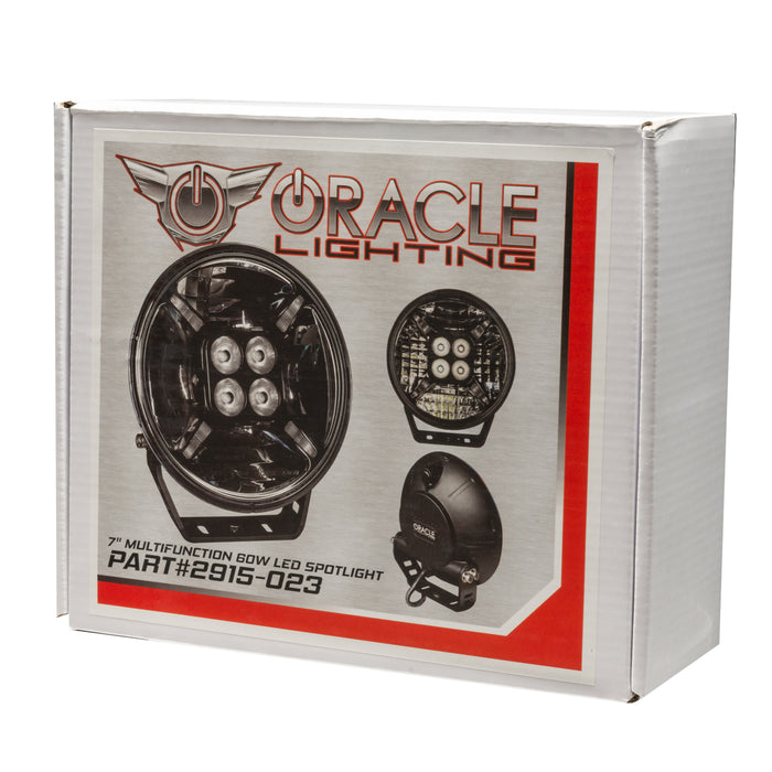 Oracle Lighting 2915-023 7" Multifunction 60W LED Spotlight Round Post Mount - Truck Part Superstore