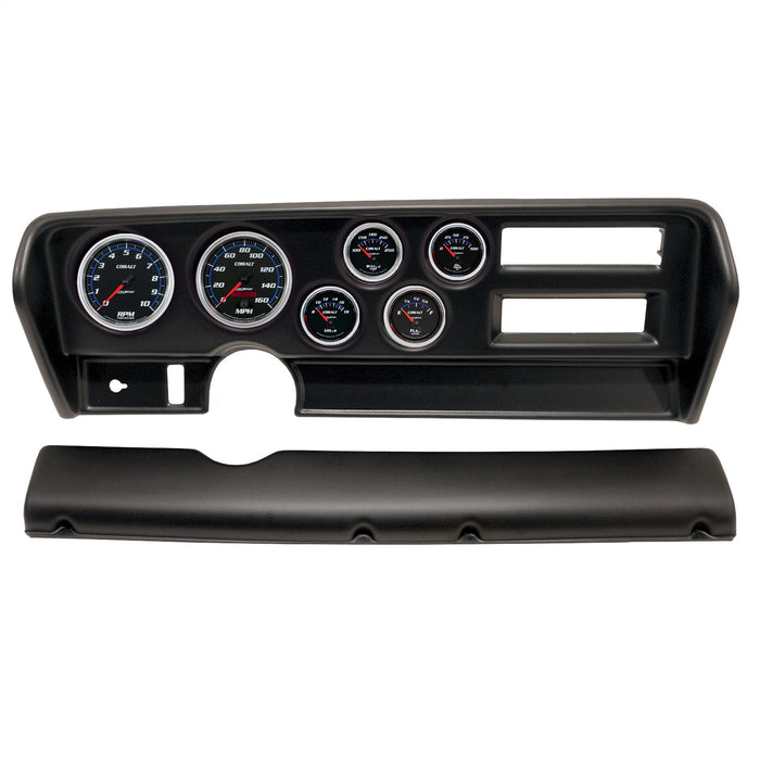 AutoMeter 2915-05 DIRECT FIT DASH KIT; (3 3/8in. X2; 2 1/16in. X4); PONTIAC GTO AC 70-72; COBALT - Truck Part Superstore