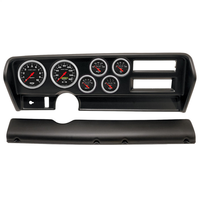 AutoMeter 2915-11 DIRECT FIT DASH KIT; (3 3/8in. X2; 2 1/16in. X4); PONTIAC GTO AC 70-72; SPORT-CO - Truck Part Superstore