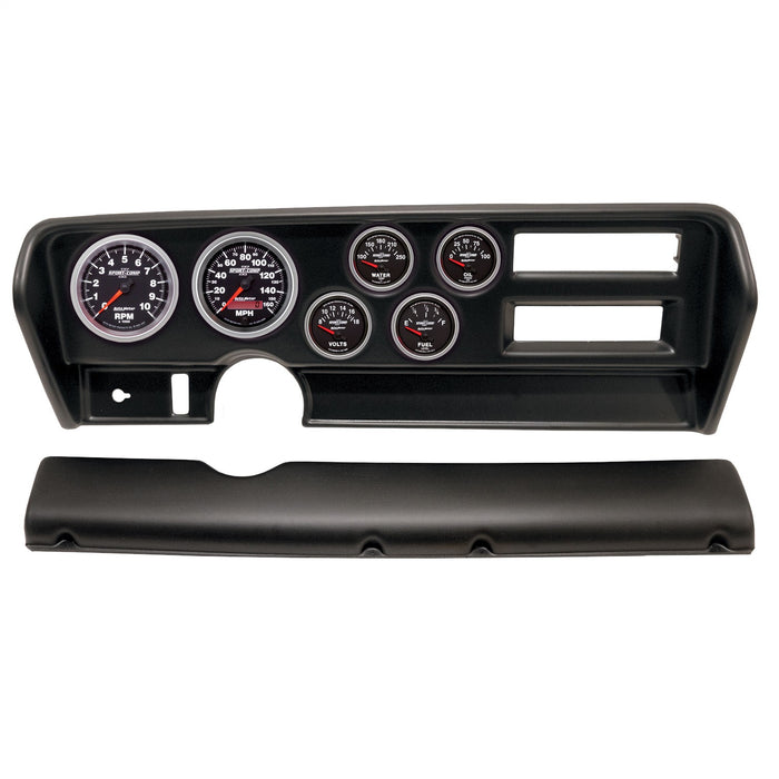 AutoMeter 2915-12 DIRECT FIT DASH KIT; (3 3/8in. X2; 2 1/16in. X4); PONTIAC GTO AC 70-72; SPORT-CO - Truck Part Superstore