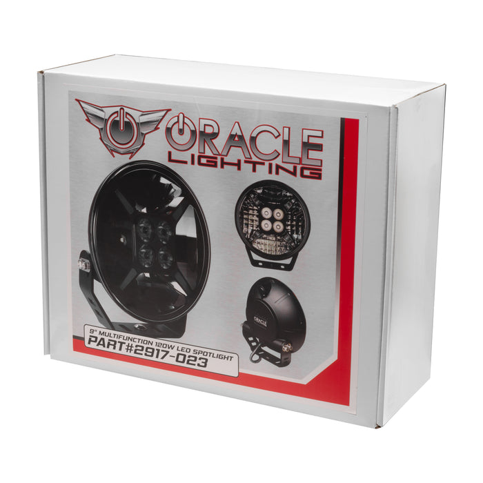 Oracle Lighting 2917-023 9" Multifunction 120W LED Spotlight Round Post Mount - Truck Part Superstore