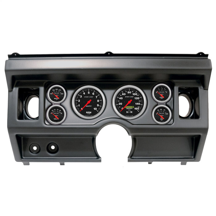 AutoMeter 2919-11 DIRECT FIT DASH KIT; (3 3/8in. X2; 2 1/16in. X4); FORD TRUCK AC 80-86; SPORT-COM - Truck Part Superstore
