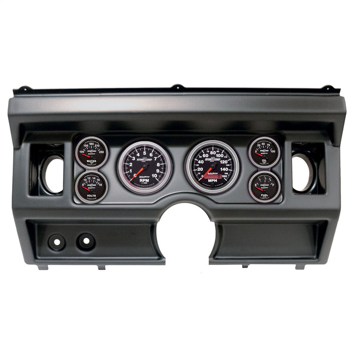 AutoMeter 2919-12 DIRECT FIT DASH KIT; (3 3/8in. X2; 2 1/16in. X4); FORD TRUCK AC 80-86; SPORT-COM - Truck Part Superstore