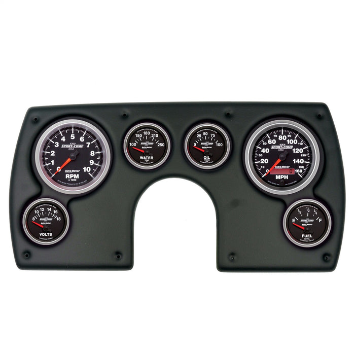 AutoMeter 2921-12 DIRECT FIT DASH KIT; (3 3/8in. X2; 2 1/16in. X4); CHEVY CAMARO 82-89; SPORT-COMP - Truck Part Superstore