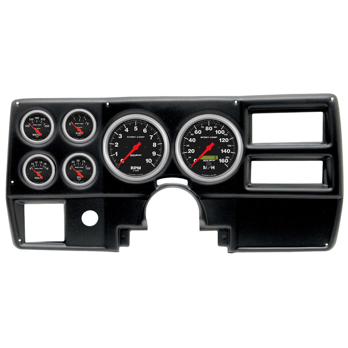 AutoMeter 2923-11 DIRECT FIT DASH KIT; (5in. X2; 2 1/16in. X4); CHEVY/GMC TRUCK AC 84-87; SPORT-CO - Truck Part Superstore