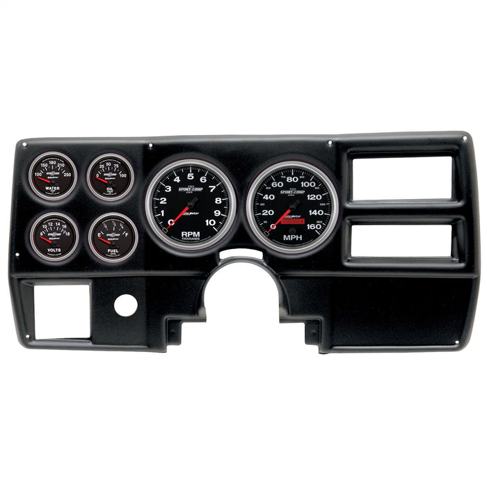 AutoMeter 2923-12 DIRECT FIT DASH KIT; (5in. X2; 2 1/16in. X4); CHEVY/GMC TRUCK AC 84-87; SPORT-CO - Truck Part Superstore