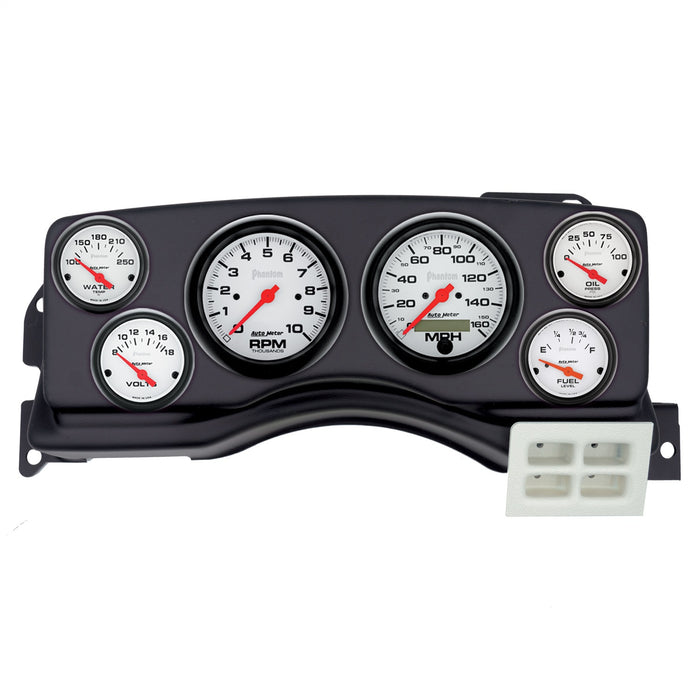 AutoMeter 2924-09 DIRECT FIT DASH KIT; (3 3/8in. X2; 2 1/16in. X4); FORD MUSTANG 87-89; PHANTOM - Truck Part Superstore