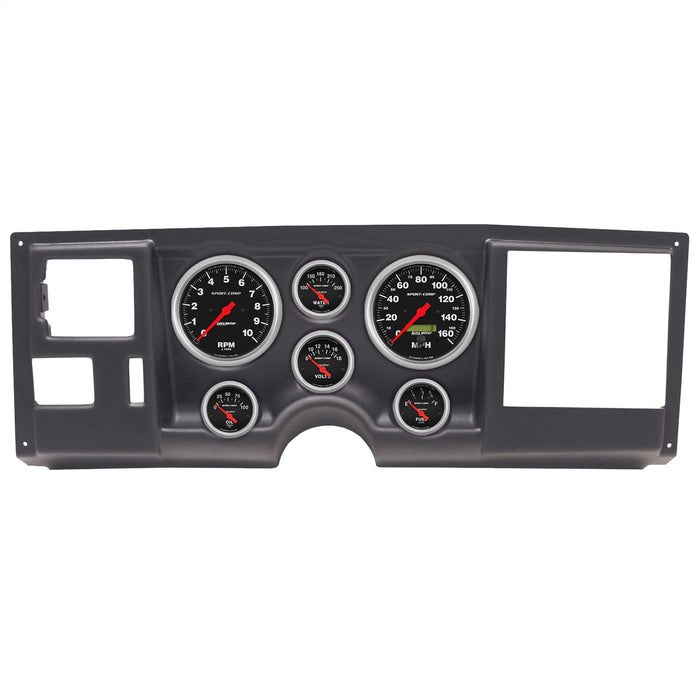 AutoMeter 2925-11 DIRECT FIT DASH KIT; (3 3/8in. X2; 2 1/16in. X4); CHEVY/GMC TRUCK 88-94; SPORT-C - Truck Part Superstore