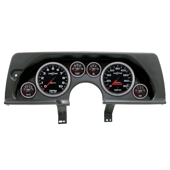 AutoMeter 2926-12 DIRECT FIT DASH KIT; (5in. X2; 2 1/16in. X4); CHEVY CAMARO 90-92; SPORT-COMP II - Truck Part Superstore