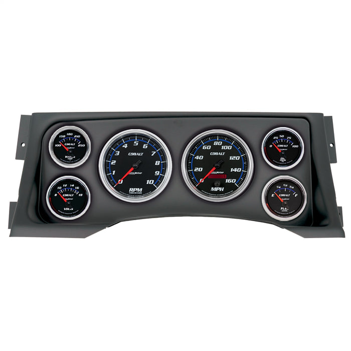 AutoMeter 2928-05 DIRECT FIT DASH KIT; (3 3/8in. X2; 2 1/16in. X4); CHEVY/GMC TRUCK 95-98; COBALT - Truck Part Superstore