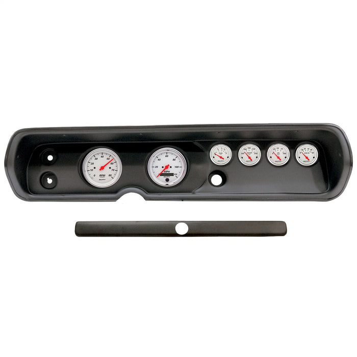 AutoMeter 2929-03 DIRECT FIT DASH KIT; (3 3/8in. X2; 2 1/16in. X4); CHEVY CHEVELLE 64-65; ARCTIC W - Truck Part Superstore
