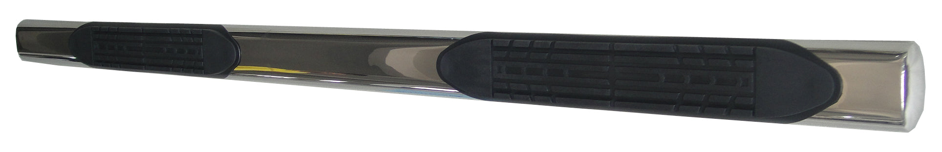 TrailFX 2930308991 4 Inch Oval Straight Pol Stainless Steel Rocker Panel Mount With 4 Pins Per Pad - Truck Part Superstore