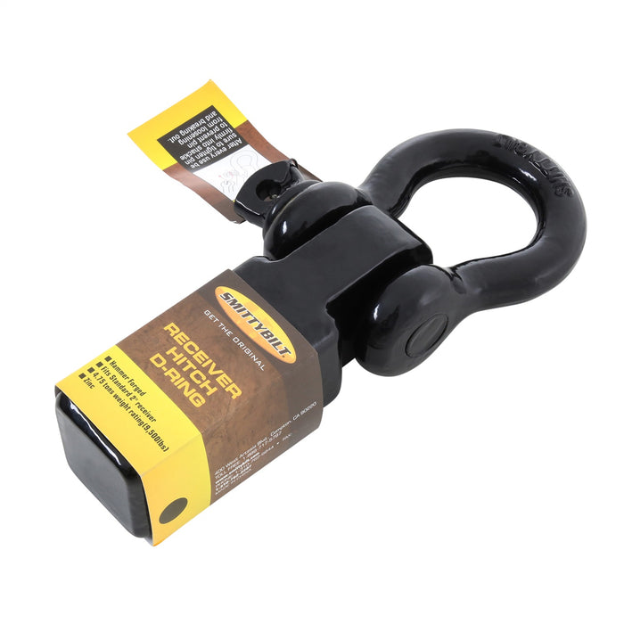 Smittybilt 29312B Receiver Hitch D-Ring 3/4 Inch 4.75 Ton Rating Fits 2 Inch Receiver Black Smittybilt - Truck Part Superstore