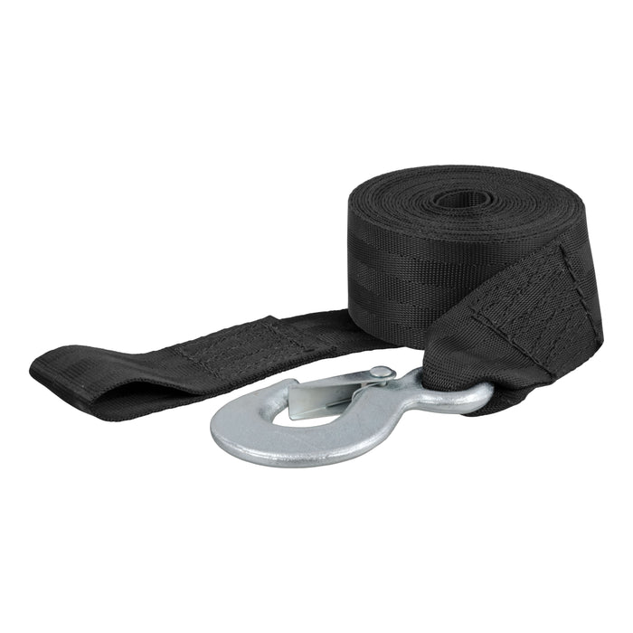 CURT 29450 CURT 29450 2-Inch x 15-Foot Nylon Winch Strap with Hook; 3;300 lbs - Truck Part Superstore
