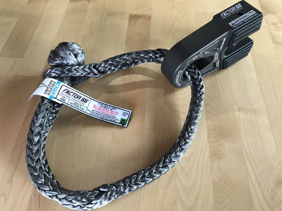Factor 55 *00069 10 Inch Soft Shackle 7/16 Diameter Standard Duty Gray Factor 55 - Truck Part Superstore