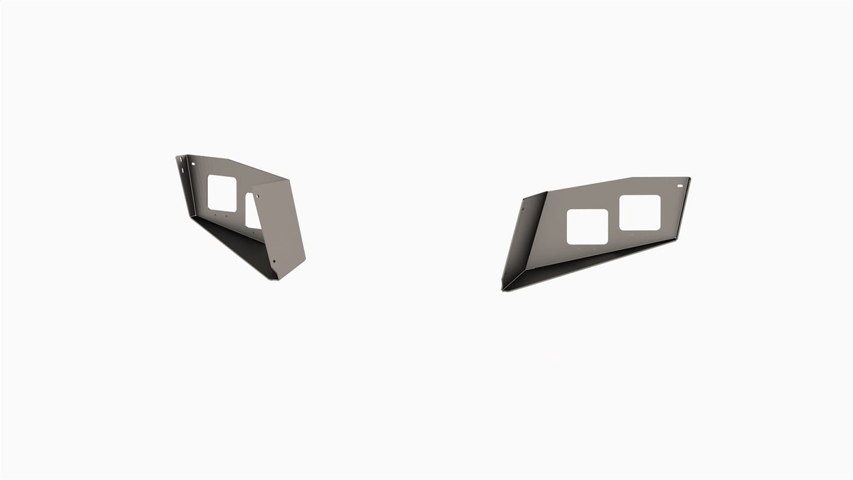 Road Armor 2DFP2 Accessory Identity Light Pod; Front; Dual Cube; Standard; Raw Steel; - Truck Part Superstore